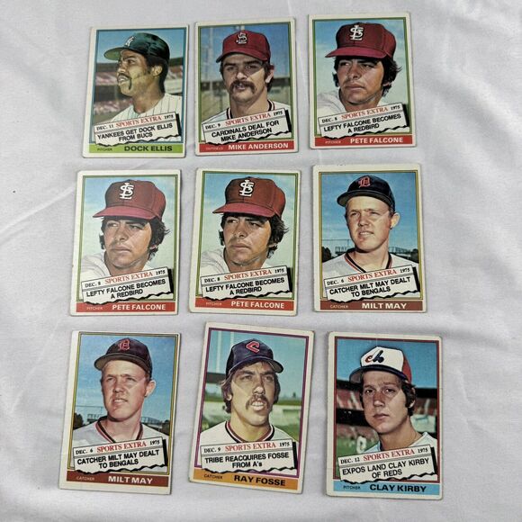 1976 Topps Traded Baseball 70 Cards Lot Poor Condition Low Grade w Multiples - Picture 2 of 8